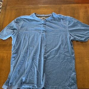 Weatherproof Blue Casual Button Down Shirt the vintage Henley shirt